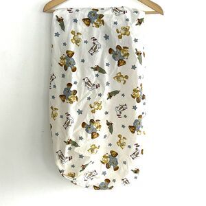 Blue Jean Teddy Bear Crib Sheet Fitted Spring Industries Duck Bunny Dog Cotton